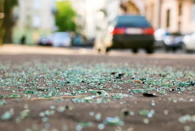 Car Accident Debris