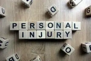 Personal injury in Alpharetta concept: Lettered blocks spell personal injury.